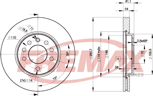 FREMAX BD-9047 - Bremžu diski autospares.lv