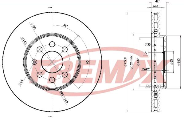 FREMAX BD-9001 - Bremžu diski www.autospares.lv