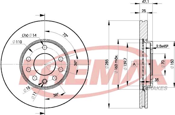 FREMAX BD-9003 - Bremžu diski www.autospares.lv