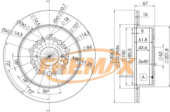 FREMAX BD-9026 - Bremžu diski www.autospares.lv