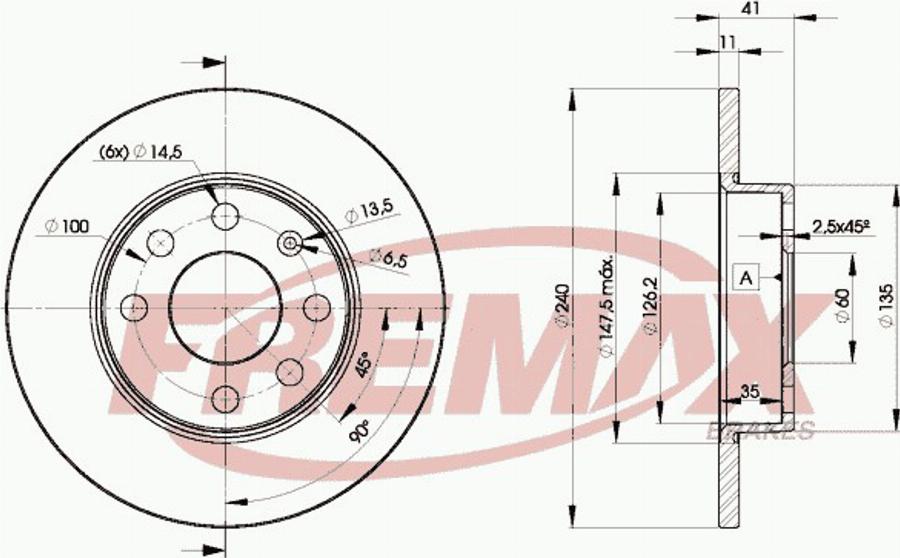 FREMAX BD-9020e - Bremžu diski www.autospares.lv