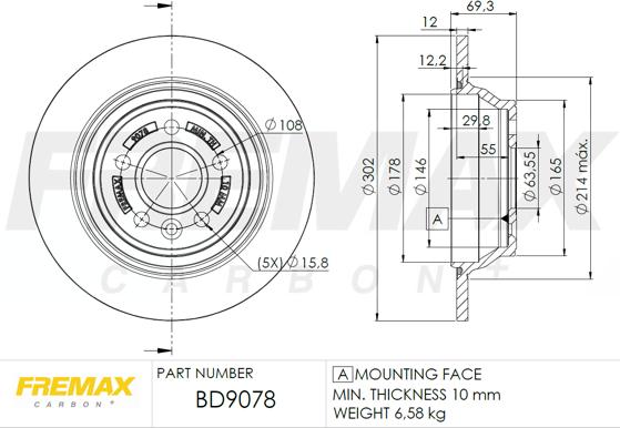 FREMAX BD-9078 - Bremžu diski www.autospares.lv