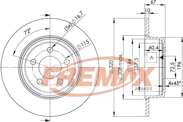 FREMAX BD-9198 - Bremžu diski www.autospares.lv