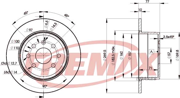 FREMAX BD-9102 - Bremžu diski www.autospares.lv