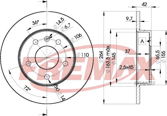 FREMAX BD-9110 - Bremžu diski www.autospares.lv