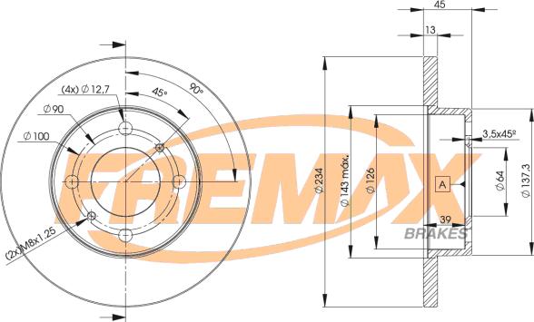 FREMAX BD-9280 - Bremžu diski www.autospares.lv