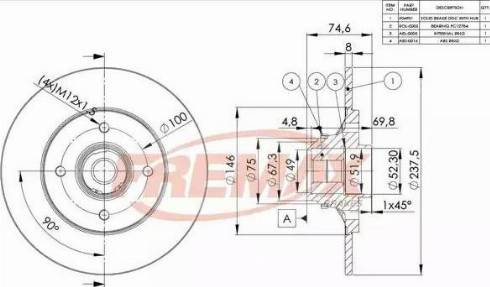 FREMAX BD-4901 - Bremžu diski autospares.lv