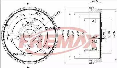 FREMAX BD-4443 - Bremžu trumulis www.autospares.lv