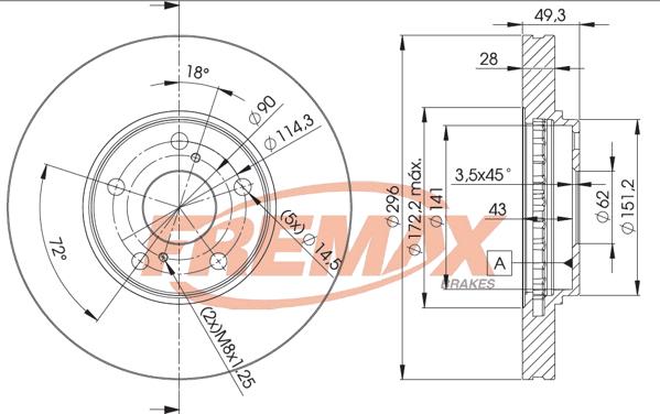 FREMAX BD-4401 - Bremžu diski www.autospares.lv