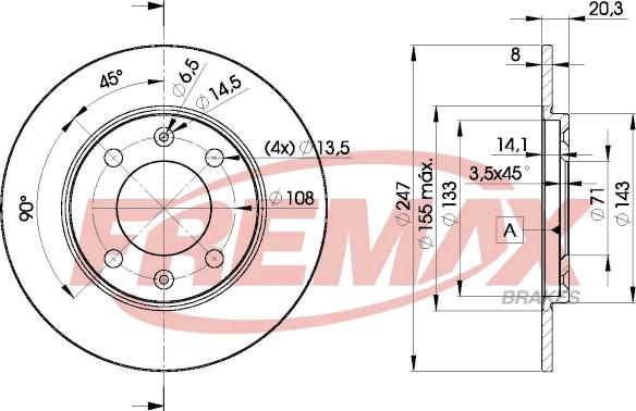 FREMAX BD-4699 - Тормозной диск www.autospares.lv