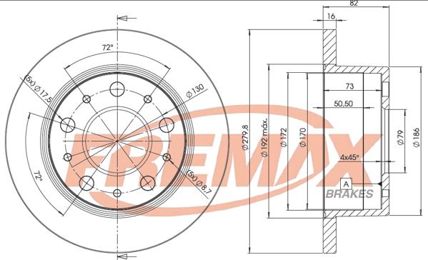 FREMAX BD-4696 - Тормозной диск www.autospares.lv