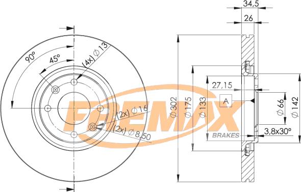 FREMAX BD-4698 - Bremžu diski autospares.lv