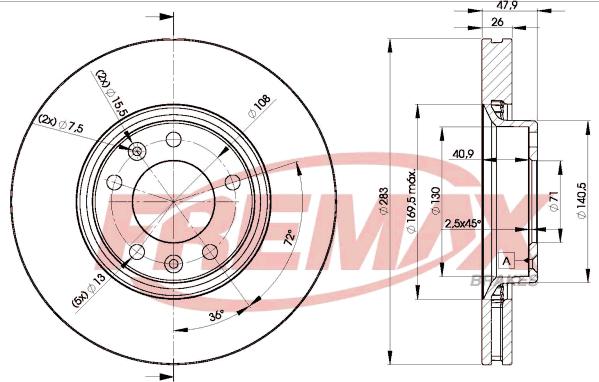 FREMAX BD-4660 - Bremžu diski autospares.lv