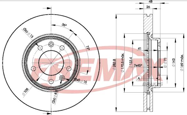 FREMAX BD-4685 - Bremžu diski www.autospares.lv