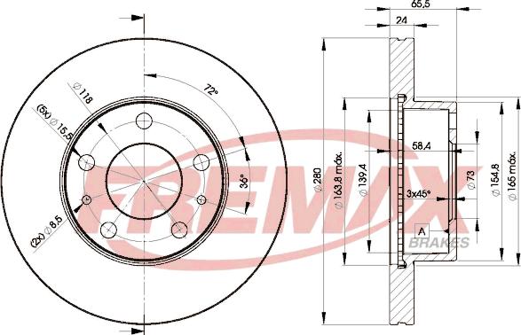 FREMAX BD-4681 - Brake Disc www.autospares.lv