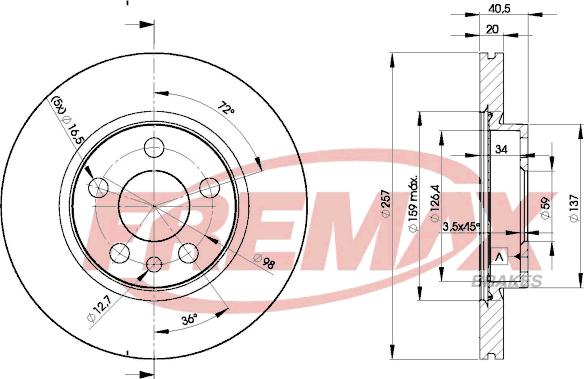 FREMAX BD-4683 - Brake Disc www.autospares.lv