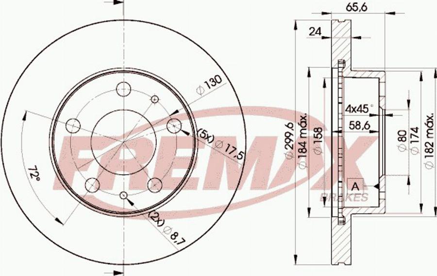 FREMAX BD-4682e - Bremžu diski www.autospares.lv