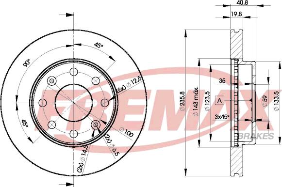 FREMAX BD-4633 - Bremžu diski autospares.lv