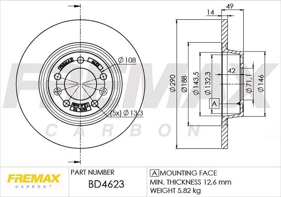 FREMAX BD-4623 - Bremžu diski www.autospares.lv