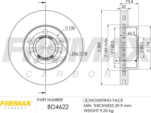 FREMAX BD-4622 - Bremžu diski autospares.lv