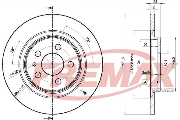 FREMAX BD-4679 - Bremžu diski www.autospares.lv