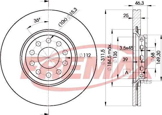 FREMAX BD-4065 - Bremžu diski autospares.lv