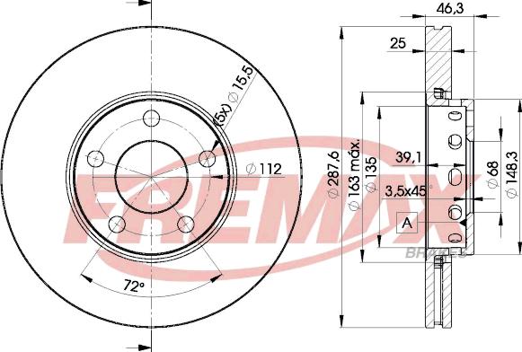 FREMAX BD-4063 - Bremžu diski autospares.lv