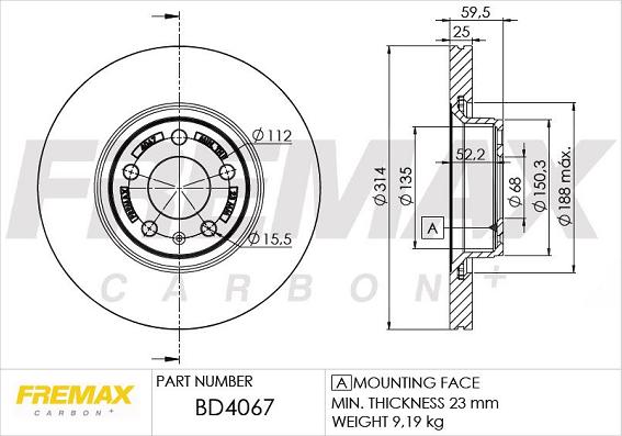 FREMAX BD-4067 - Тормозной диск www.autospares.lv