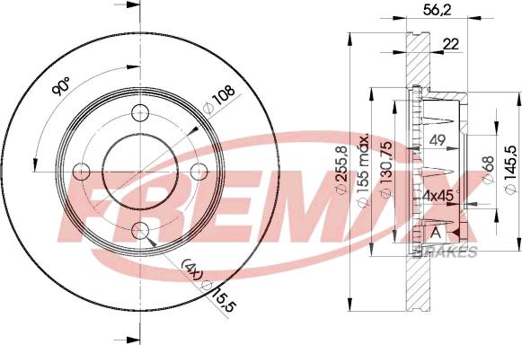 FREMAX BD-4013 - Bremžu diski www.autospares.lv