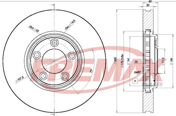 FREMAX BD-4088 - Bremžu diski www.autospares.lv