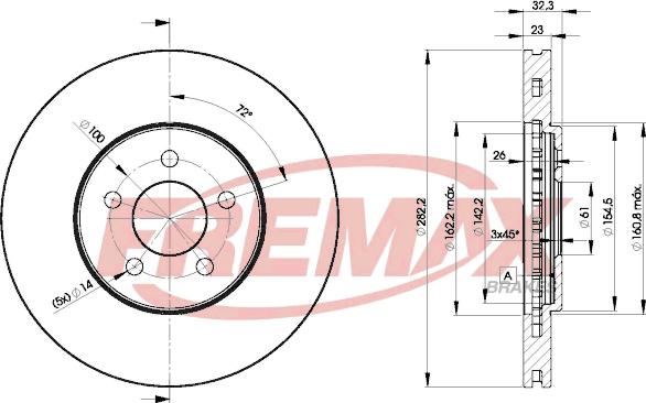 FREMAX BD-4073 - Bremžu diski www.autospares.lv