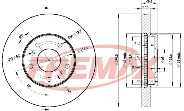 FREMAX BD-4103 - Bremžu diski www.autospares.lv