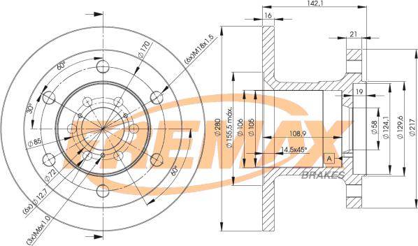 FREMAX BD-4182 - Bremžu diski www.autospares.lv