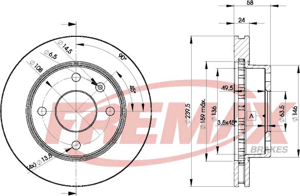 FREMAX BD-4844 - Bremžu diski www.autospares.lv