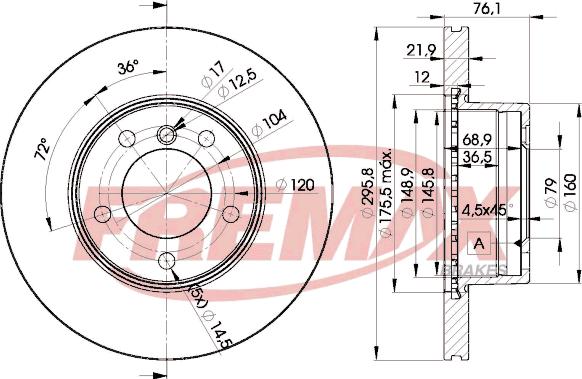 FREMAX BD-4839 - Тормозной диск www.autospares.lv