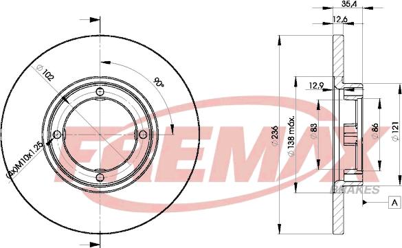 FREMAX BD-4392 - Bremžu diski www.autospares.lv