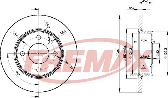 FREMAX BD-4321 - Bremžu diski www.autospares.lv