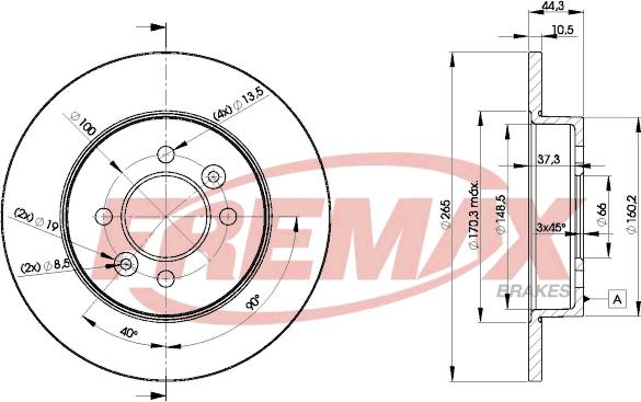 FREMAX BD-4295 - Bremžu diski www.autospares.lv