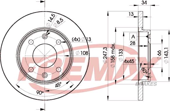 FREMAX BD-4298 - Bremžu diski www.autospares.lv