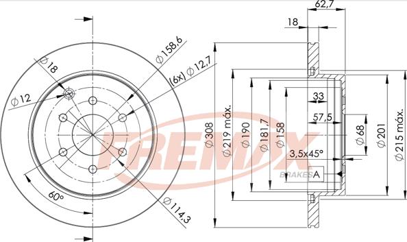 FREMAX BD-4203 - Bremžu diski autospares.lv