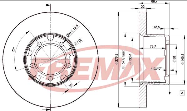 FREMAX BD-4281 - Bremžu diski autospares.lv