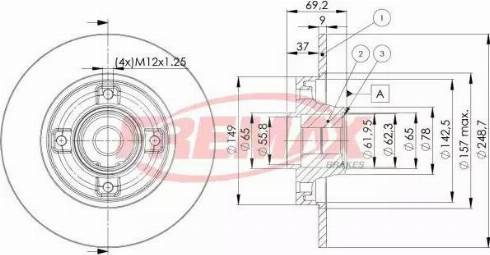 FREMAX BD-4745 - Bremžu diski www.autospares.lv