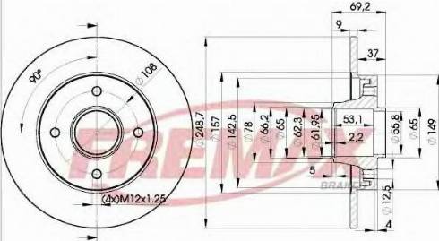 FREMAX BD-4748 - Bremžu diski www.autospares.lv