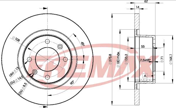 FREMAX BD-4754 - Bremžu diski www.autospares.lv