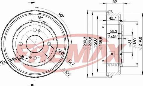 FREMAX BD-4726-KT - Bremžu trumulis www.autospares.lv