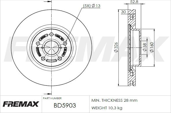 FREMAX BD-5903 - Bremžu diski autospares.lv