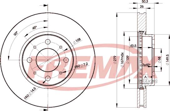 FREMAX BD-5902 - Bremžu diski www.autospares.lv