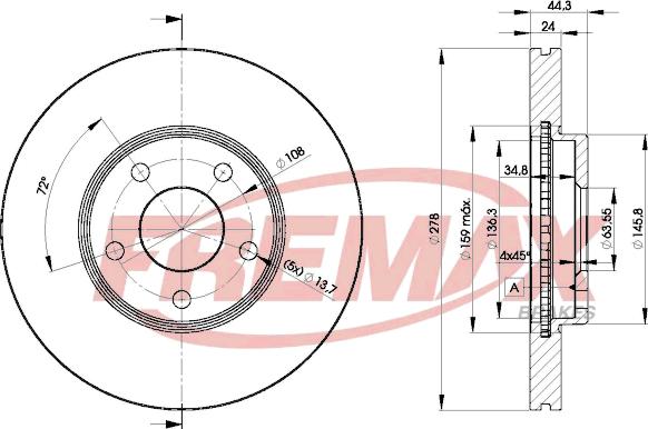 FREMAX BD-5980 - Тормозной диск www.autospares.lv