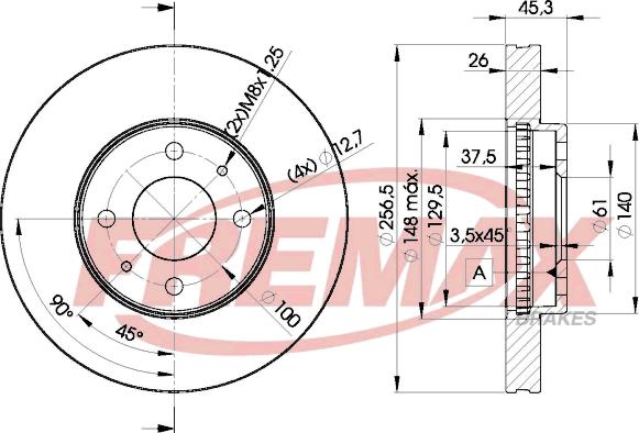 FREMAX BD-5402 - Bremžu diski www.autospares.lv