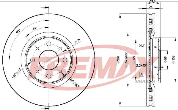 FREMAX BD-5546 - Bremžu diski www.autospares.lv